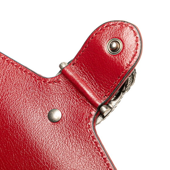 GUCCI Authentic Red Leather Shoulder Bag - Picture 5 of 9